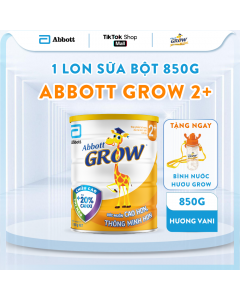[TẶNG BÌNH NƯỚC HƯƠU GROW] Sữa Abbott Grow 2+ chính hãng dạng bột 850g